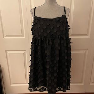 Black dot baby doll dress